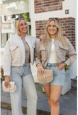 21Jewelz Jasje met stiksels - beige