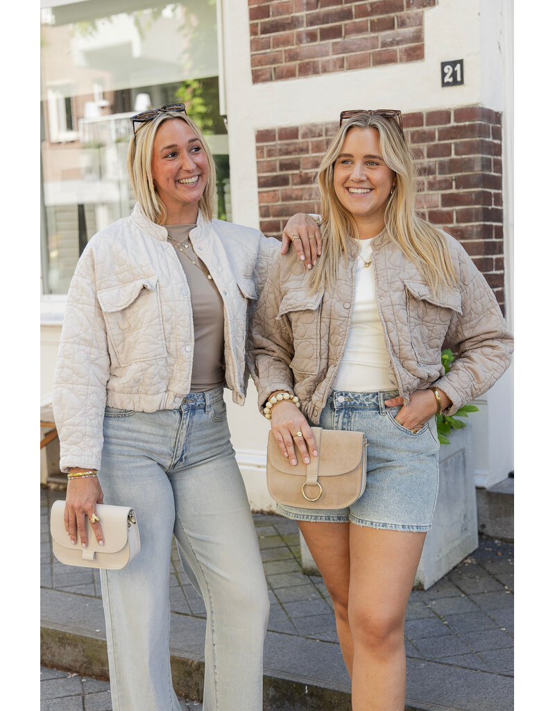 21Jewelz Jasje met stiksels - beige