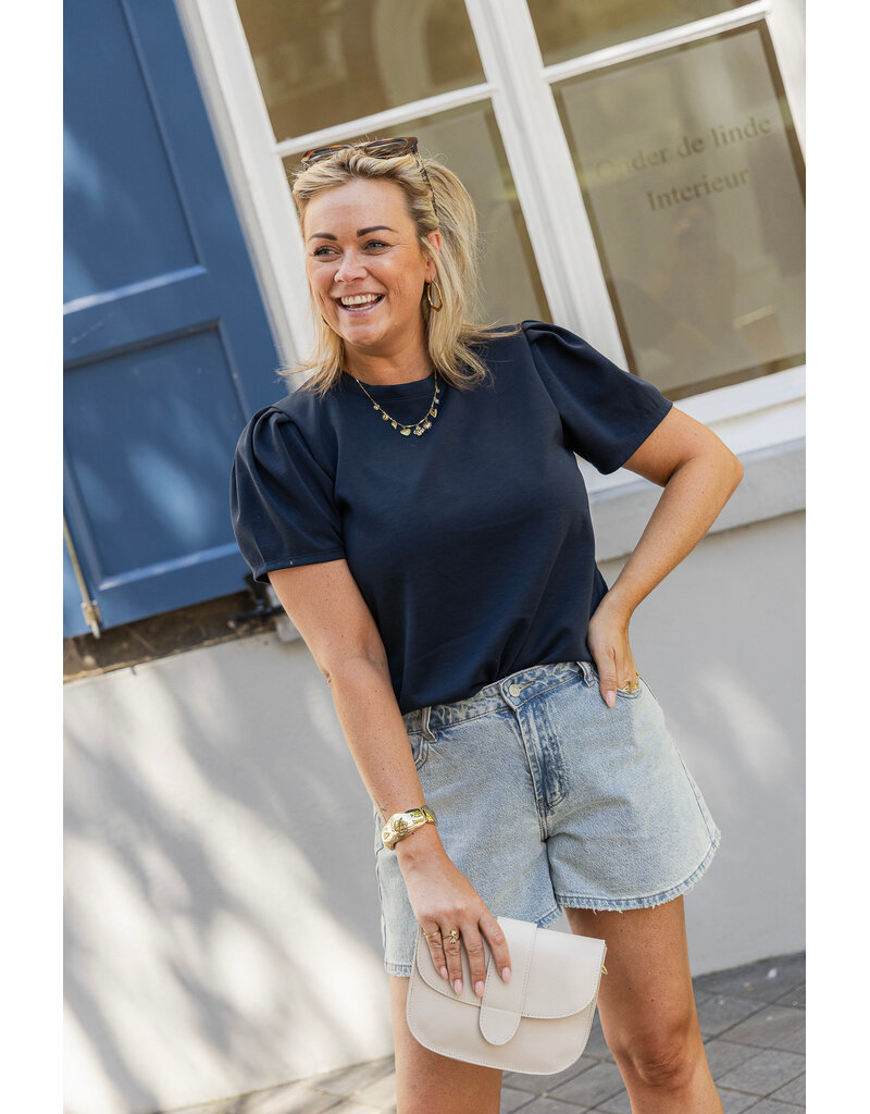 21Jewelz Sweatshirt met pofmouw - donkerblauw