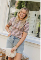 21Jewelz Streep truitje - taupe/roze