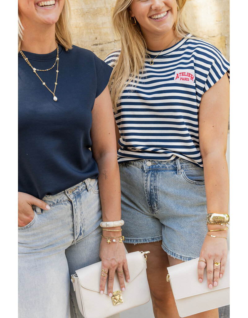21Jewelz Atelier t-shirt gestreept - blauw