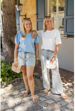 21Jewelz Sweatshirt met pofmouw - lichtblauw
