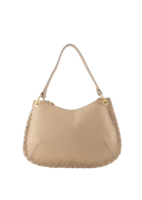 21Jewelz Handtas met gevlochten details - taupe