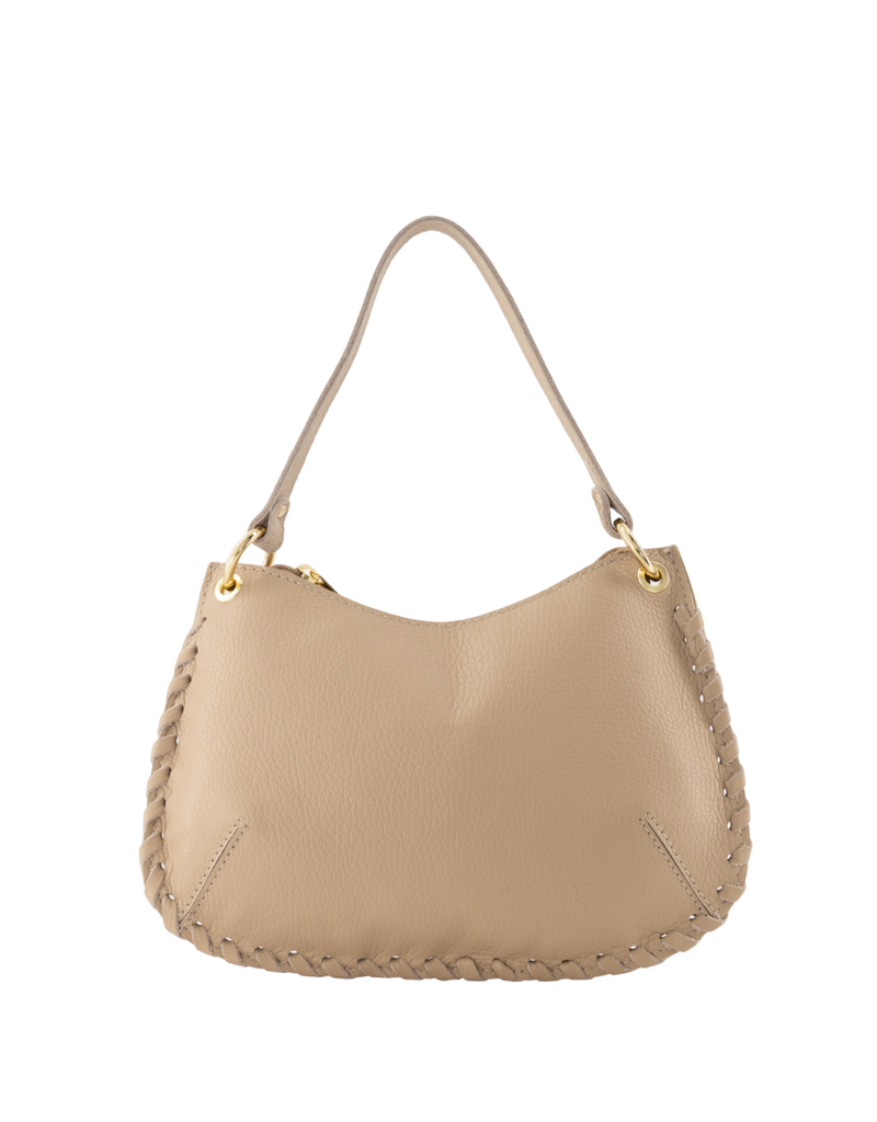 21Jewelz Handtas met gevlochten details - taupe