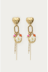 My Jewellery My Jewellery | Oorhangers met hartje en multi bedels - goud