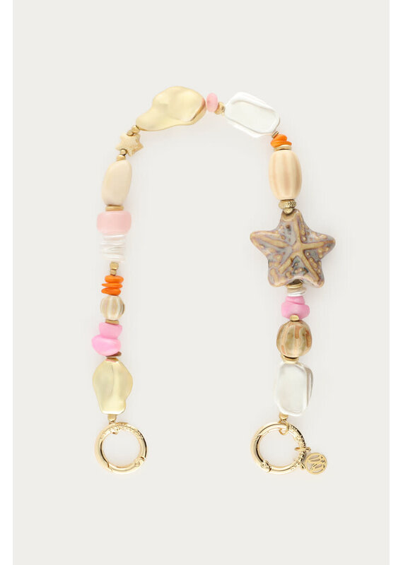 My Jewellery My Jewellery | Telefoonkoord met kralen en zeester - multicolor