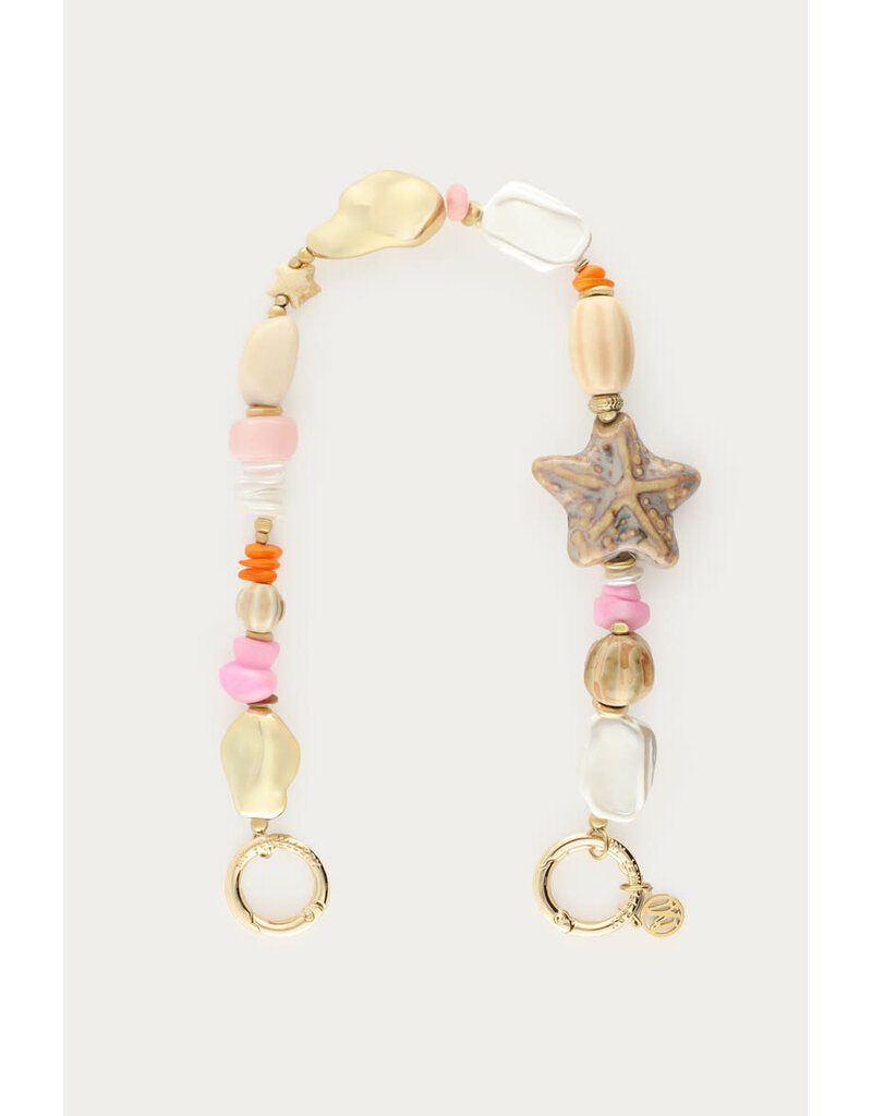 My Jewellery My Jewellery | Telefoonkoord met kralen en zeester - multicolor