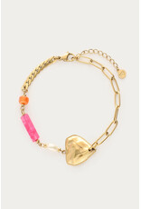 My Jewellery My Jewellery | Ciao armband met kralen en hartje - goud