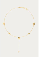 My Jewellery My Jewellery | Lange ketting met hartjes & imitatieparels - goud