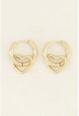 My Jewellery My Jewellery | Oorringen met open hartje - goud