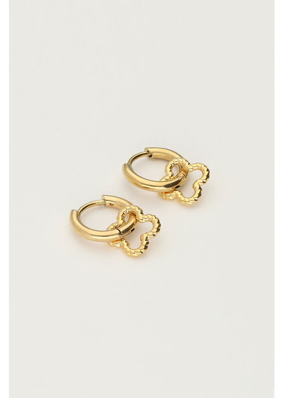 My Jewellery My Jewellery - Oorringen met kleine klaver - goud