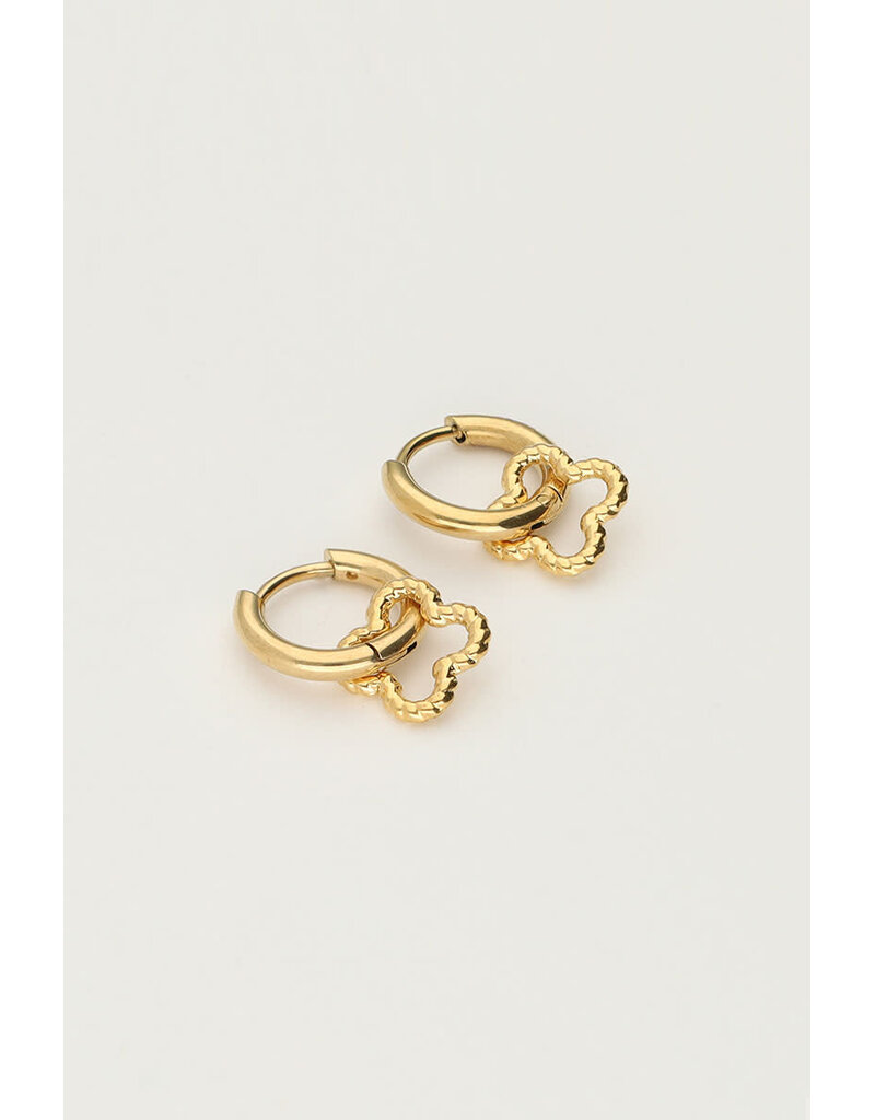 My Jewellery My Jewellery - Oorringen met kleine klaver - goud