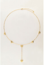My Jewellery My Jewellery - Iconic lange ketting met candy hartjes - goud