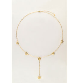 My Jewellery My Jewellery - Iconic lange ketting met candy hartjes - goud