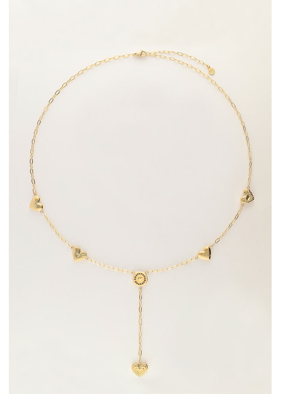 My Jewellery My Jewellery - Iconic lange ketting met candy hartjes - goud