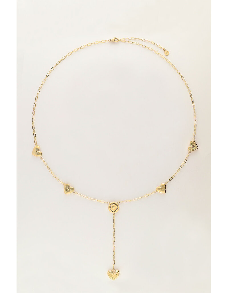 My Jewellery My Jewellery - Iconic lange ketting met candy hartjes - goud