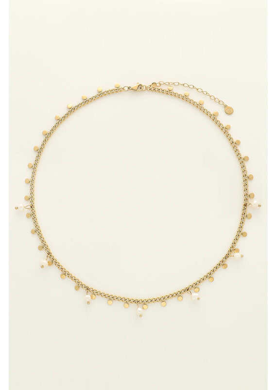 My Jewellery My Jewellery | Ketting met kleine munten en zoetwaterparels - goud