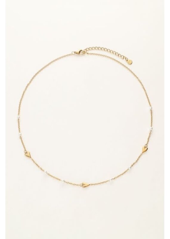 My Jewellery My Jewellery | Ketting met hartjes en parels - goud