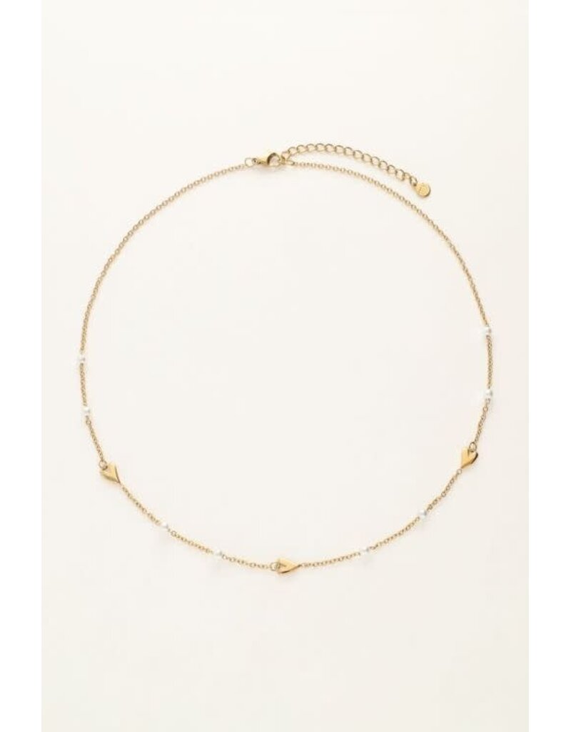 My Jewellery My Jewellery | Ketting met hartjes en parels - goud