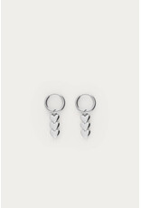 21Jewelz My Jewellery | Oorringen met drie hartjes - zilver