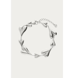 My Jewellery My Jewellery | Armband met kleine en grote hartjes - zilver
