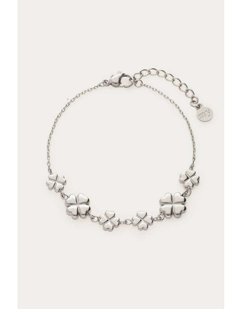 My Jewellery My Jewellery | Minimalistische armband met zes klavers - goud