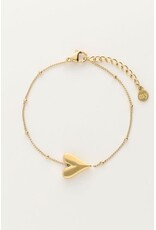 My Jewellery My Jewellery - Armband met hartje en bolletjes - goud