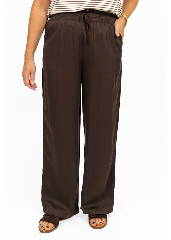 21Jewelz Losvallende pantalon met koordje - bruin
