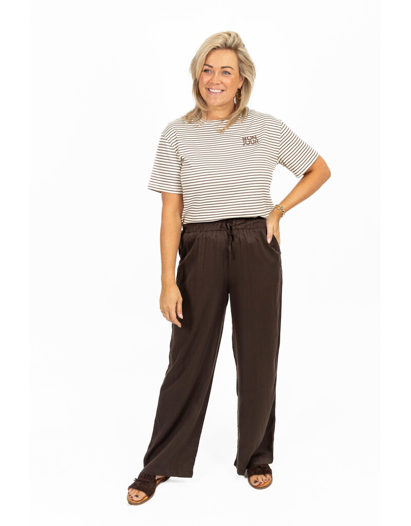 21Jewelz Losvallende pantalon met koordje - bruin