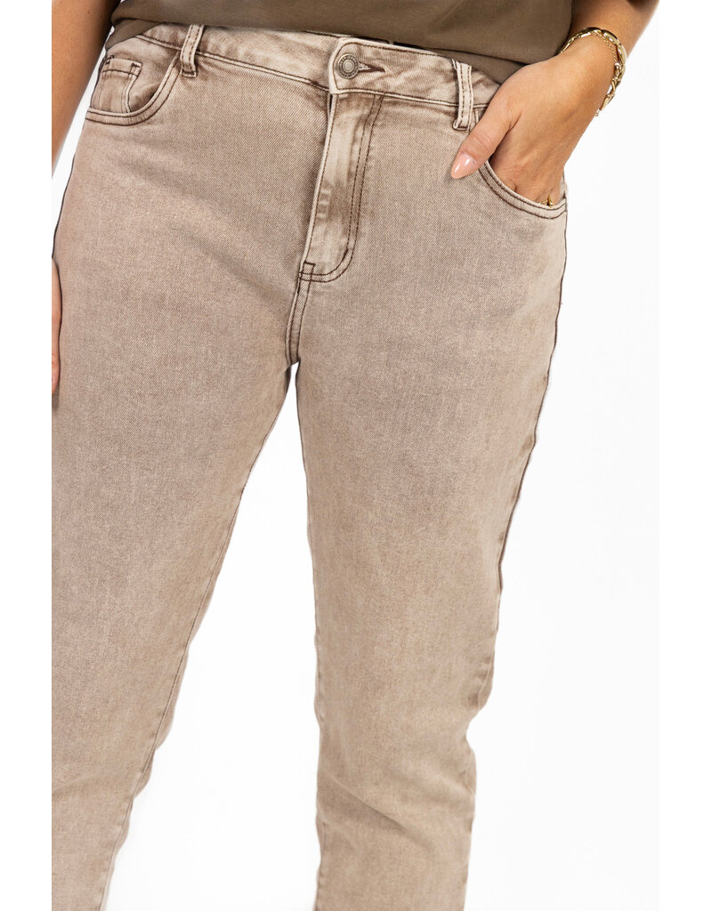 21Jewelz Washed mom jeans - beige