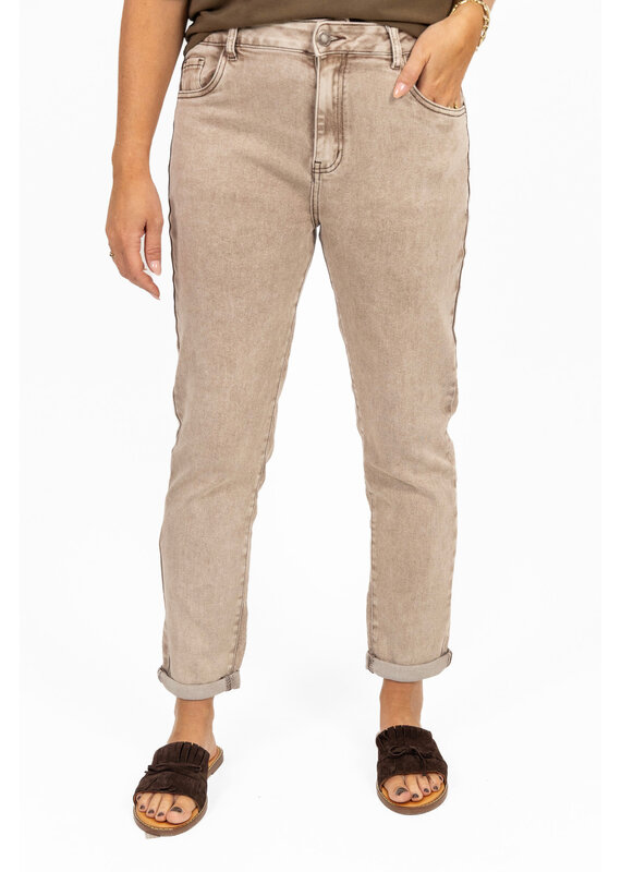 21Jewelz Washed mom jeans - beige