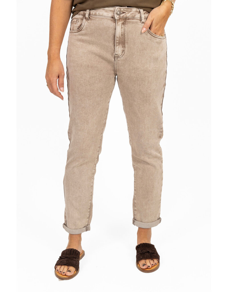 21Jewelz Washed mom jeans - beige