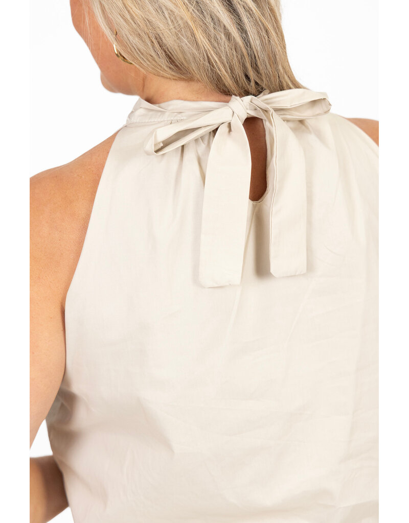 21Jewelz Balloon look haltertop - beige