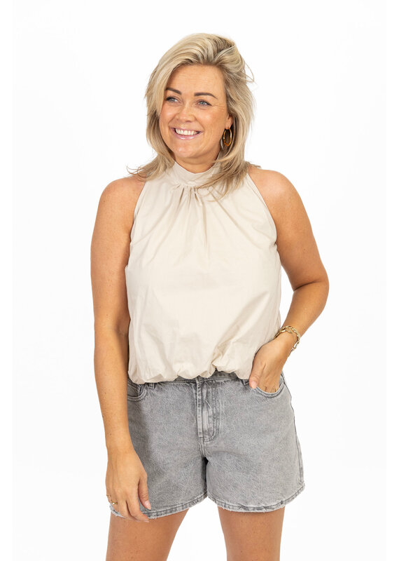 21Jewelz Balloon look haltertop - beige