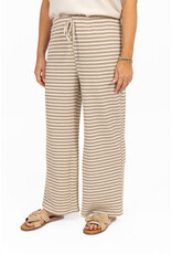 21Jewelz Gehaakte losvallende broek met strepen - taupe/beige