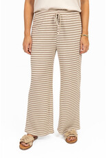 21Jewelz Gehaakte losvallende broek met strepen - taupe/beige