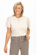 21Jewelz Sweatshirt met pofmouw - beige