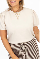 21Jewelz Sweatshirt met pofmouw - beige