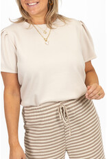 21Jewelz Sweatshirt met pofmouw - beige