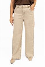 21Jewelz Washed wide leg jeans - beige