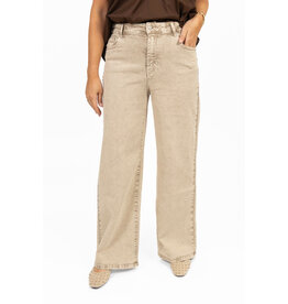 21Jewelz Washed wide leg jeans - beige