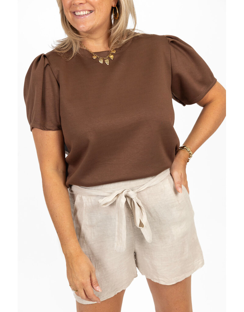 21Jewelz Linnenlook shortje - beige