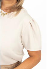 21Jewelz Sweatshirt met pofmouw - beige
