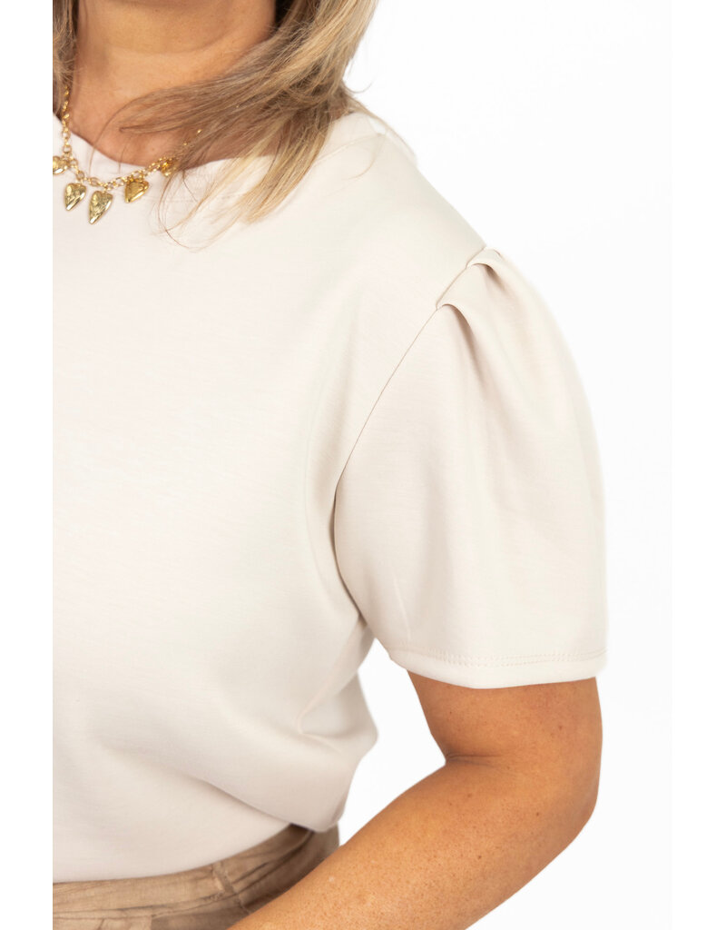 21Jewelz Sweatshirt met pofmouw - beige