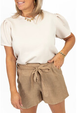 21Jewelz Sweatshirt met pofmouw - beige