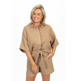 21Jewelz Linnenlook blouse - camel