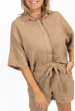 21Jewelz Linnenlook blouse - camel