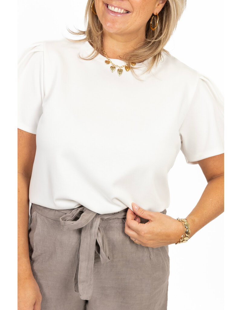 21Jewelz Sweatshirt met pofmouw - wit