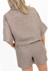 21Jewelz Linnenlook shortje - taupe