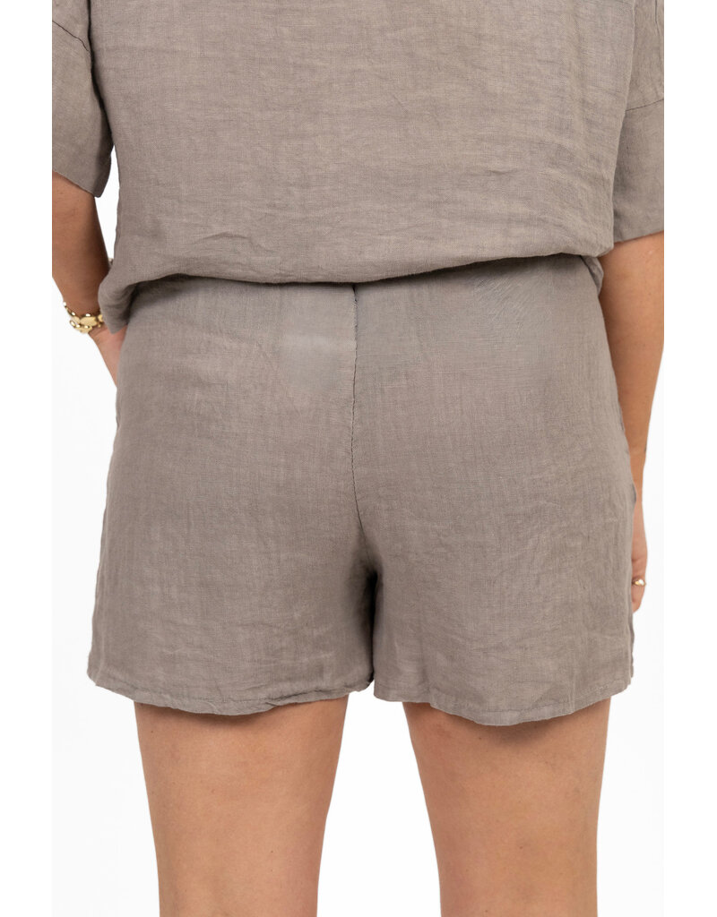 21Jewelz Linnenlook shortje - taupe